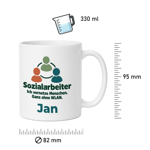 Personalisierte Tasse »Sozialarbeiter«
