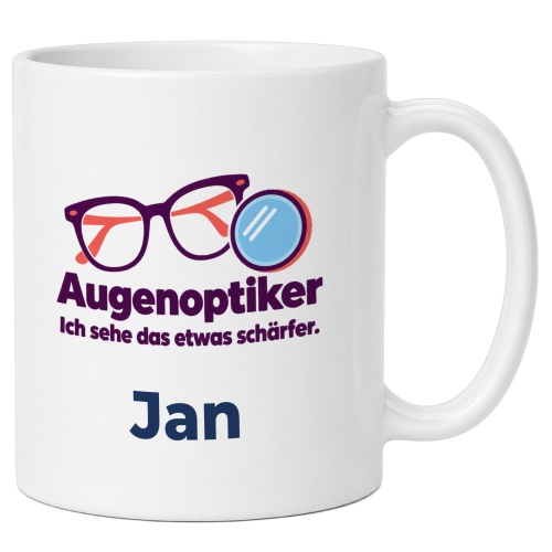 Personalisierte Tasse »Augenoptiker«