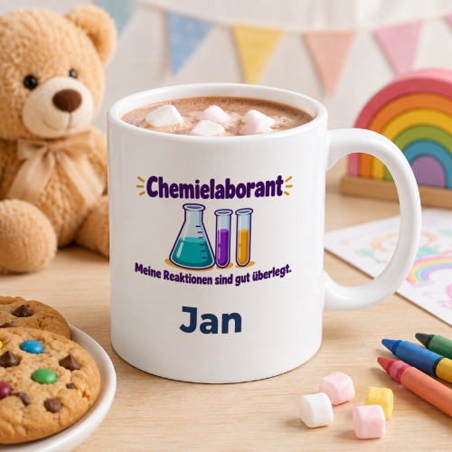 Personalisierte Tasse »Chemielaborant«