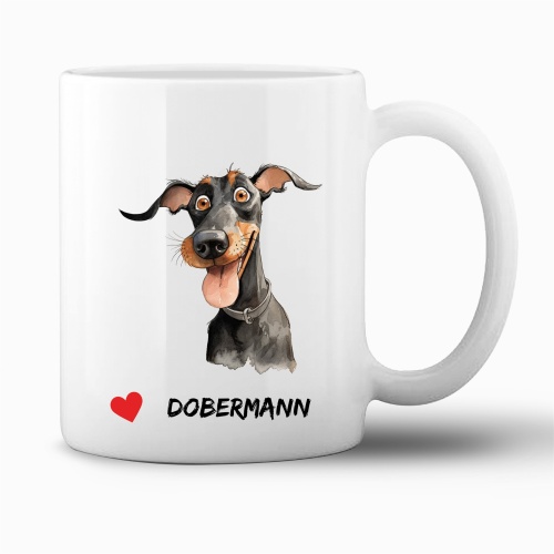Tasse »Herz Dobermann«