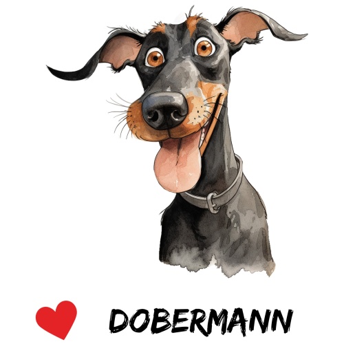Tasse »Herz Dobermann«