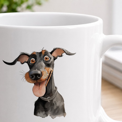 Tasse »Herz Dobermann«