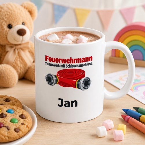 Personalisierte Tasse »Feuerwehrmann«