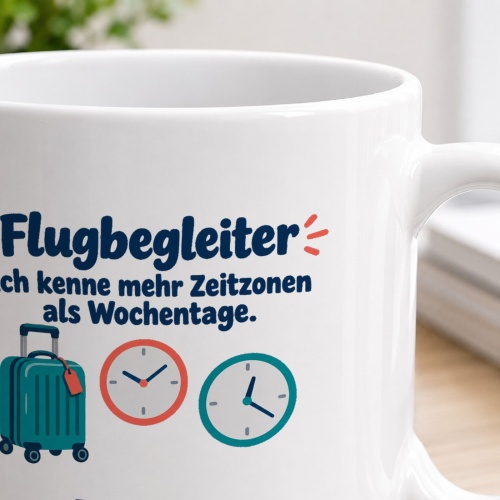 Personalisierte Tasse »Flugbegleiter«