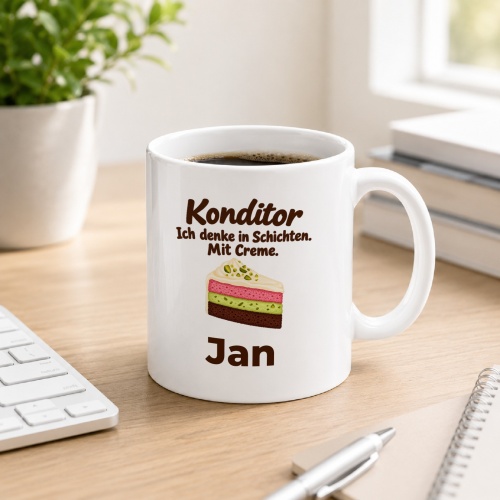 Personalisierte Tasse »Konditor«