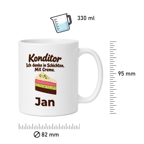 Personalisierte Tasse »Konditor«