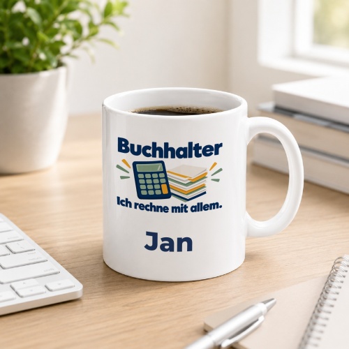 Personalisierte Tasse »Buchhalter«