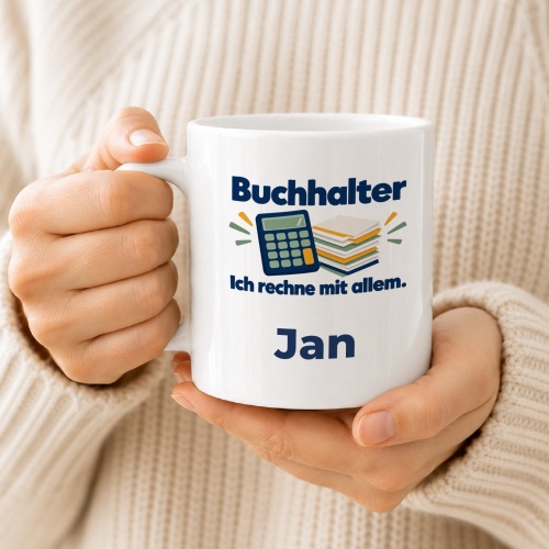Personalisierte Tasse »Buchhalter«