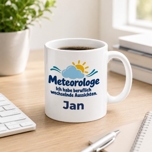 Personalisierte Tasse »Meteorologe«