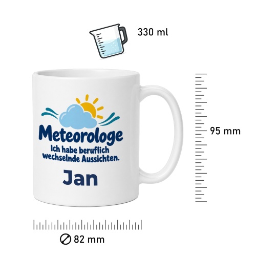 Personalisierte Tasse »Meteorologe«