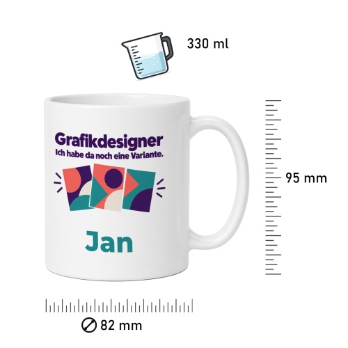 Personalisierte Tasse »Grafikdesigner«