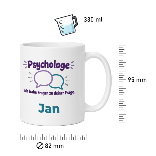 Personalisierte Tasse »Psychologe«