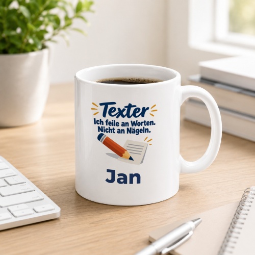 Personalisierte Tasse »Texter«