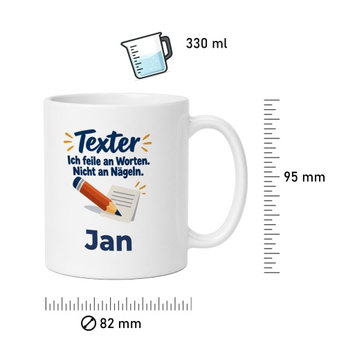 Personalisierte Tasse »Texter«
