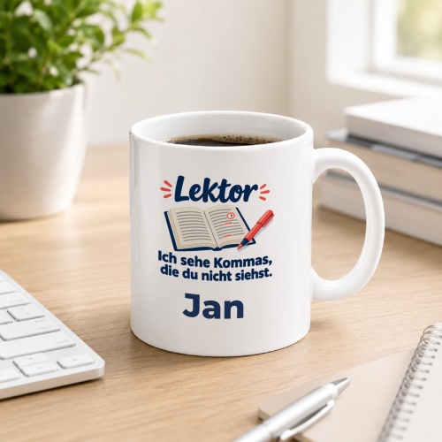 Personalisierte Tasse »Lektor«