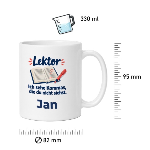 Personalisierte Tasse »Lektor«