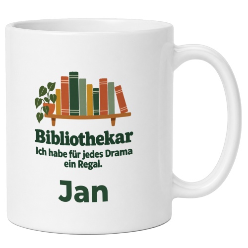 Personalisierte Tasse »Bibliothekar«