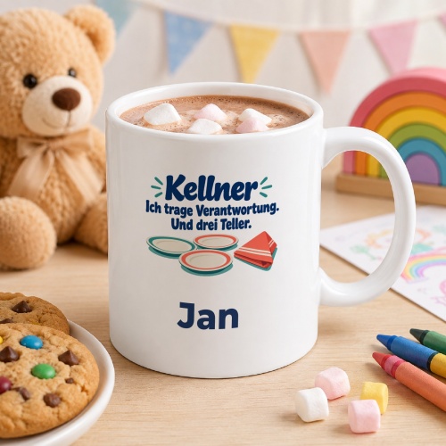 Personalisierte Tasse »Kellner«