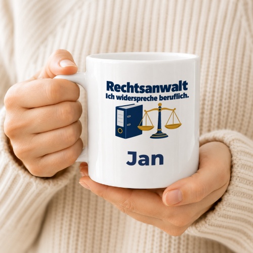Personalisierte Tasse »Rechtsanwalt«