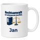 Personalisierte Tasse »Rechtsanwalt«