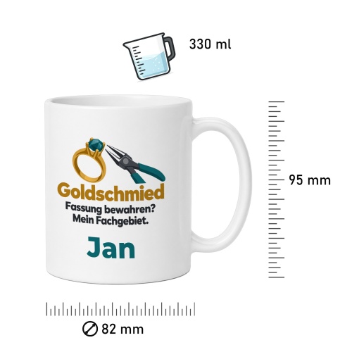 Personalisierte Tasse »Goldschmied«