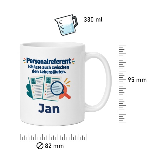 Personalisierte Tasse »Personalreferent«