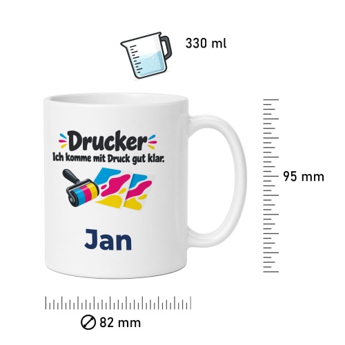 Personalisierte Tasse »Drucker«