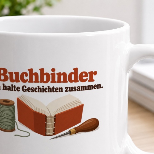 Personalisierte Tasse »Buchbinder«