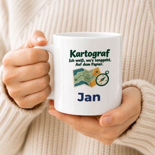 Personalisierte Tasse »Kartograf«