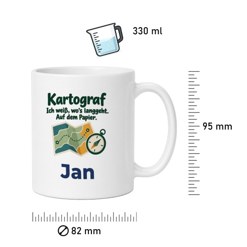 Personalisierte Tasse »Kartograf«