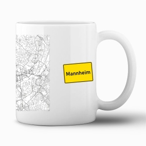 Tasse "Map Mannheim"
