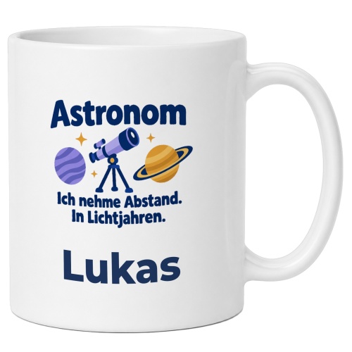 Personalisierte Tasse »Astronom«