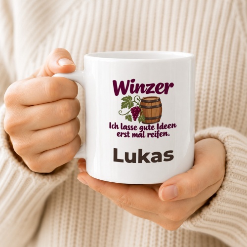 Personalisierte Tasse »Winzer«