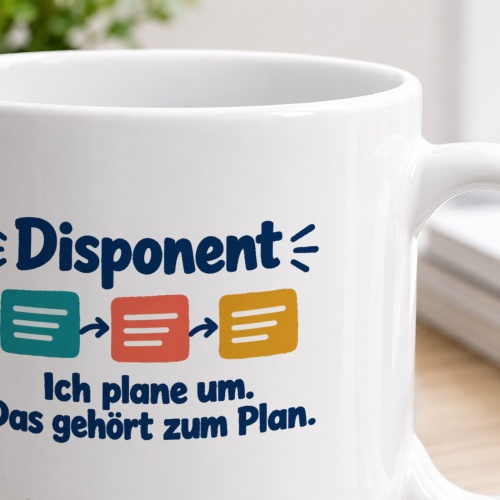Personalisierte Tasse »Disponent«