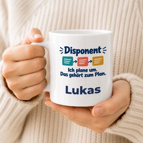 Personalisierte Tasse »Disponent«
