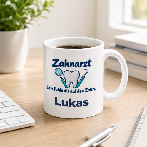 Personalisierte Tasse »Zahnarzt«