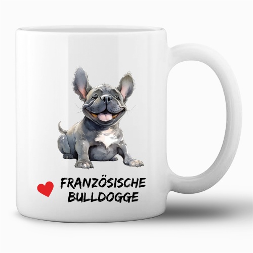 Tasse »Herz Französische Bulldogge«