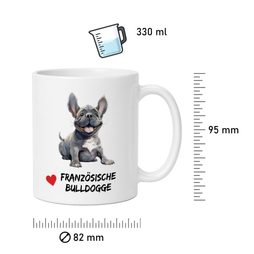 Tasse »Herz Französische Bulldogge«