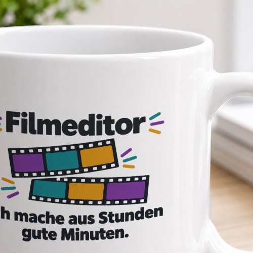 Personalisierte Tasse »Filmeditor«
