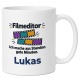 Personalisierte Tasse »Filmeditor«