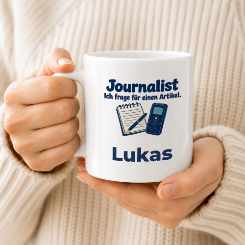 Personalisierte Tasse »Journalist«