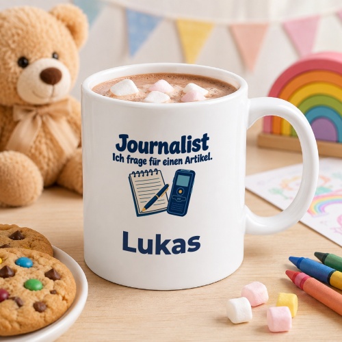 Personalisierte Tasse »Journalist«
