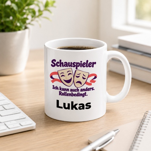 Personalisierte Tasse »Schauspieler«