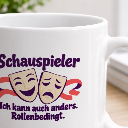 Personalisierte Tasse »Schauspieler«