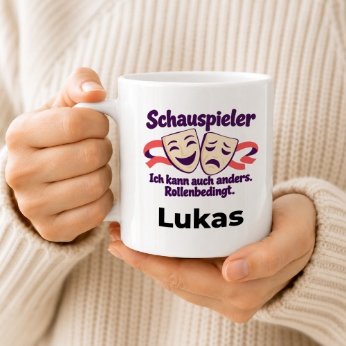 Personalisierte Tasse »Schauspieler«
