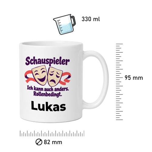 Personalisierte Tasse »Schauspieler«