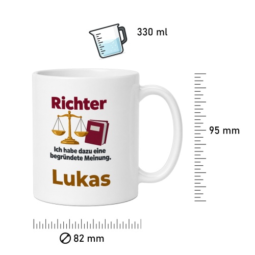 Personalisierte Tasse »Richter«