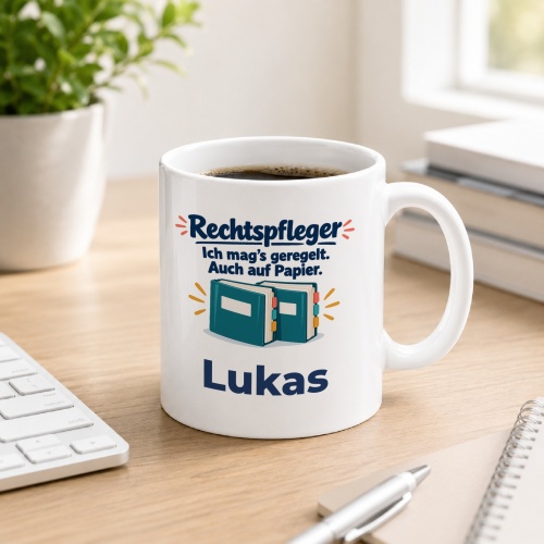 Personalisierte Tasse »Rechtspfleger«