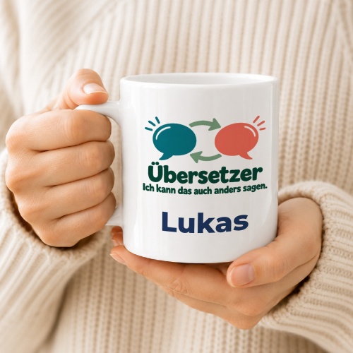 Personalisierte Tasse »Übersetzer«