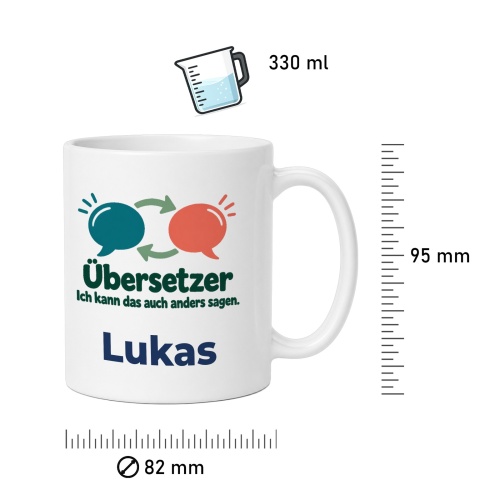 Personalisierte Tasse »Übersetzer«